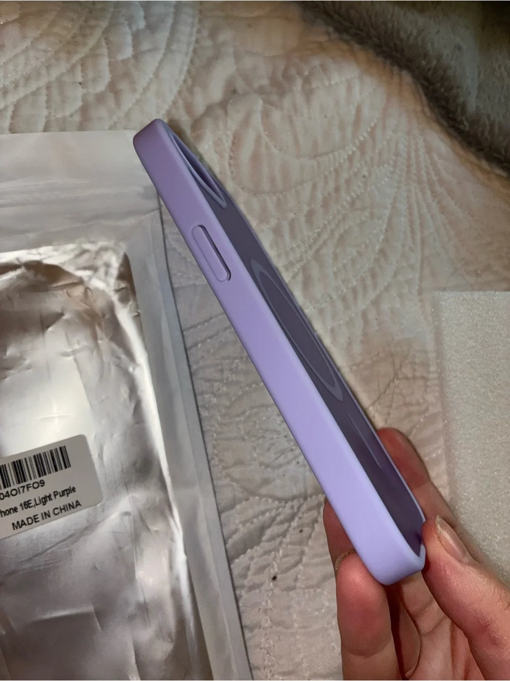 Amazon Lilac Silicone IPhone 16e Phone Case NWT
